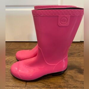 UGG Raana Rain Boots Hot Pink Girl Size 5